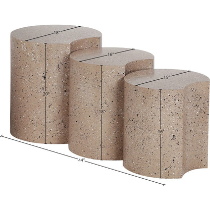 Dimple Taupe End Table