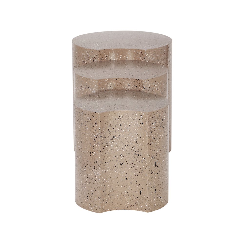 Dimple Taupe End Table