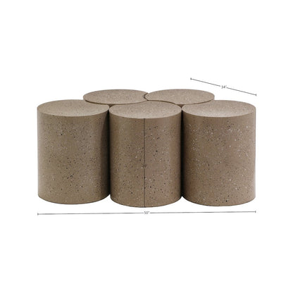 Dimple Taupe Coffee Table