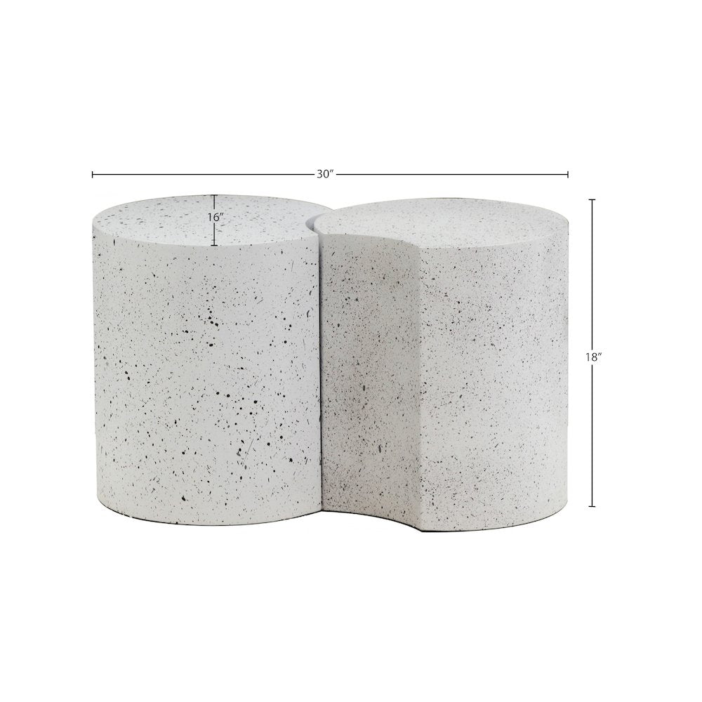 Dimple White End Table