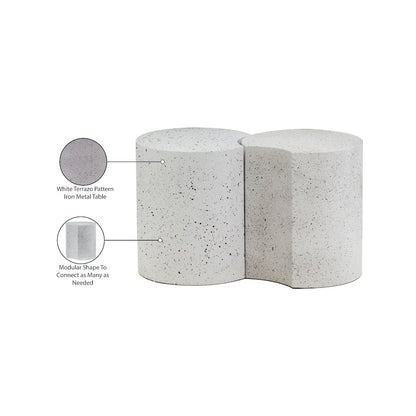 Dimple White End Table