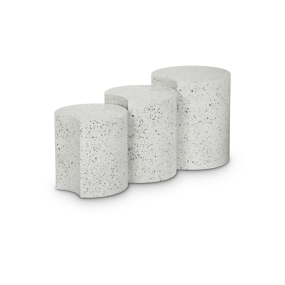 Dimple White End Table