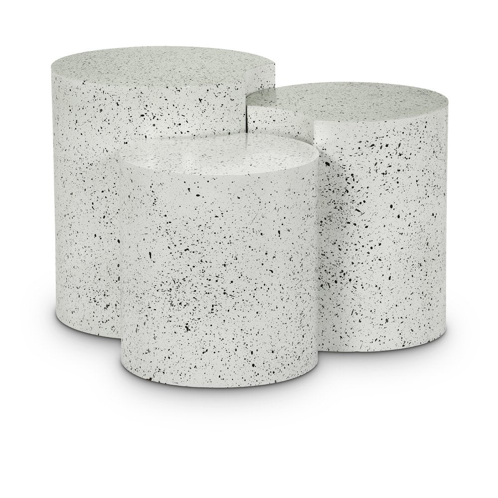 Dimple White End Table