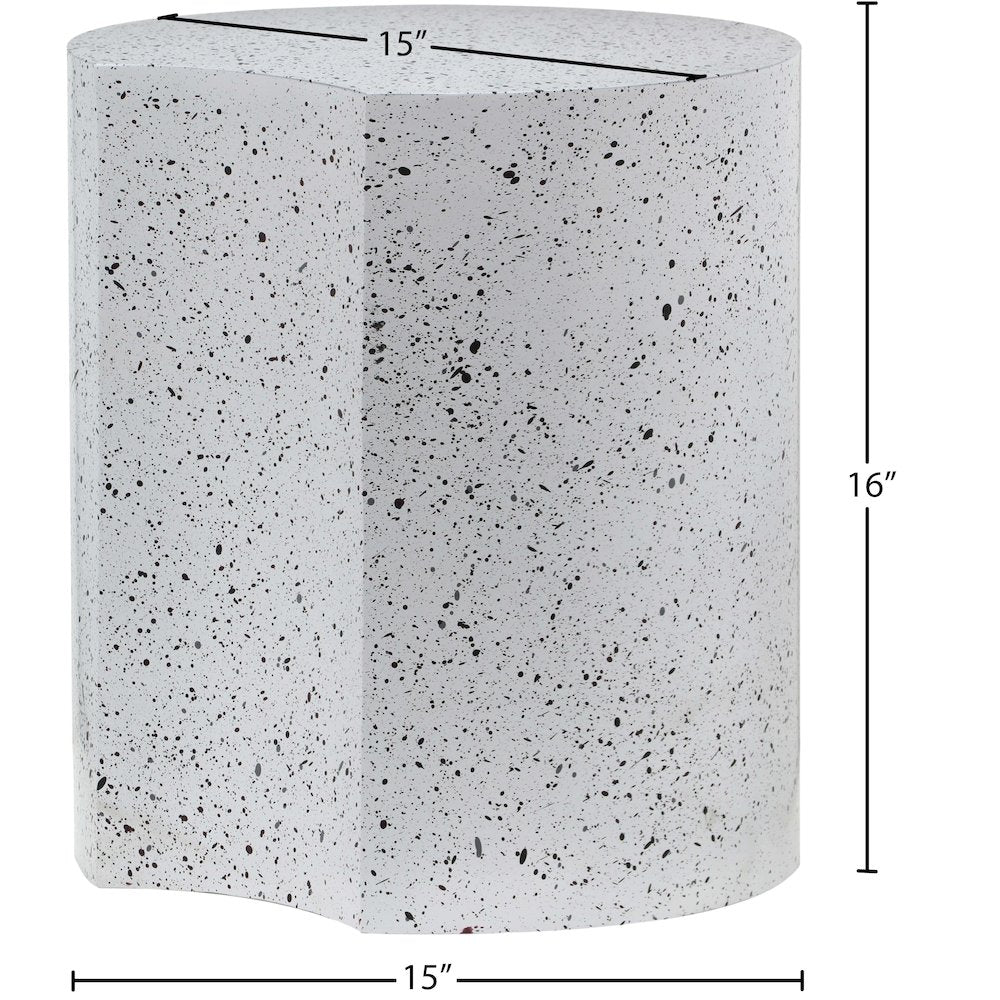 Dimple White End Table