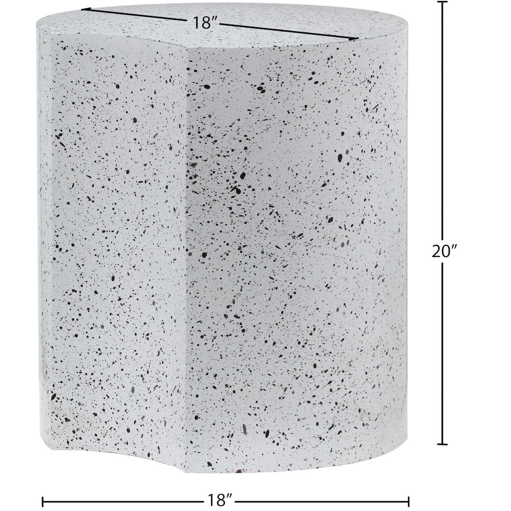 Dimple White End Table