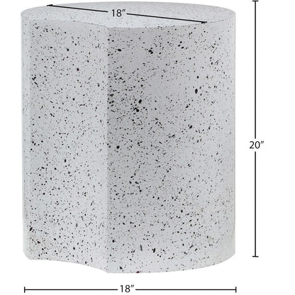 Dimple White End Table