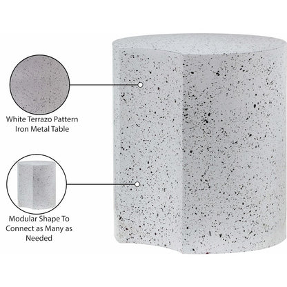 Dimple White End Table