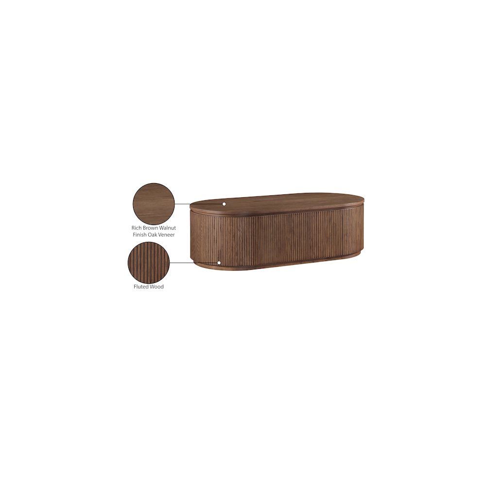 Moana Brown Rubberwood Coffee Table