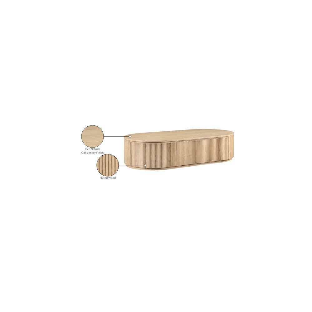 Moana Natural Rubberwood Coffee Table