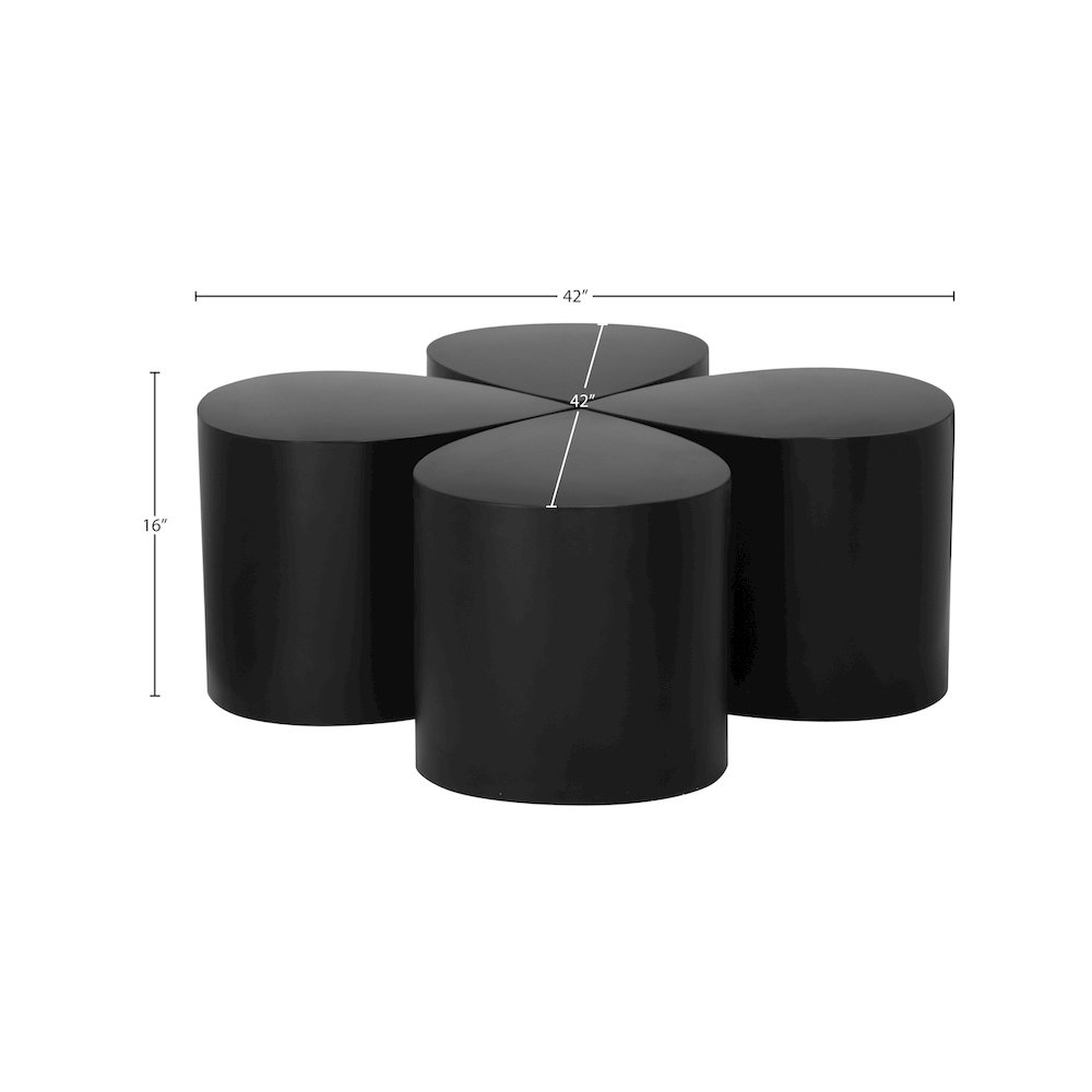 Petal Black Coffee Table
