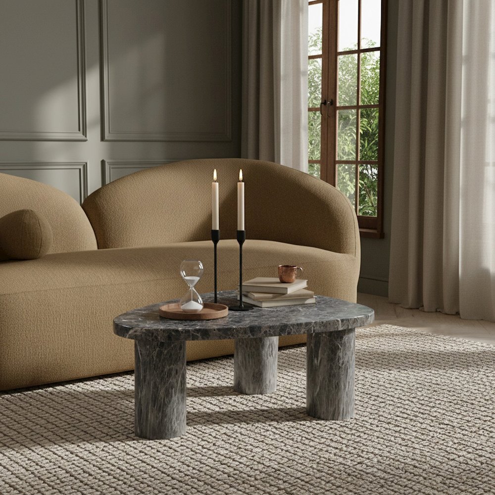 Teramo Brown Concrete Indoor/Outdoor Coffee Table