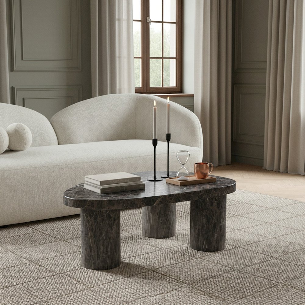 Teramo Brown Concrete Indoor/Outdoor Coffee Table