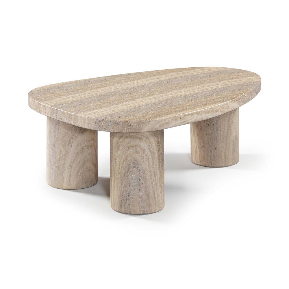 Teramo Travertine Concrete Indoor/Outdoor Coffee Table