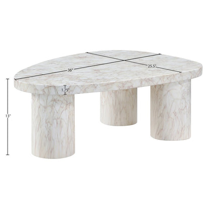 Teramo White Concrete Indoor/Outdoor Coffee Table