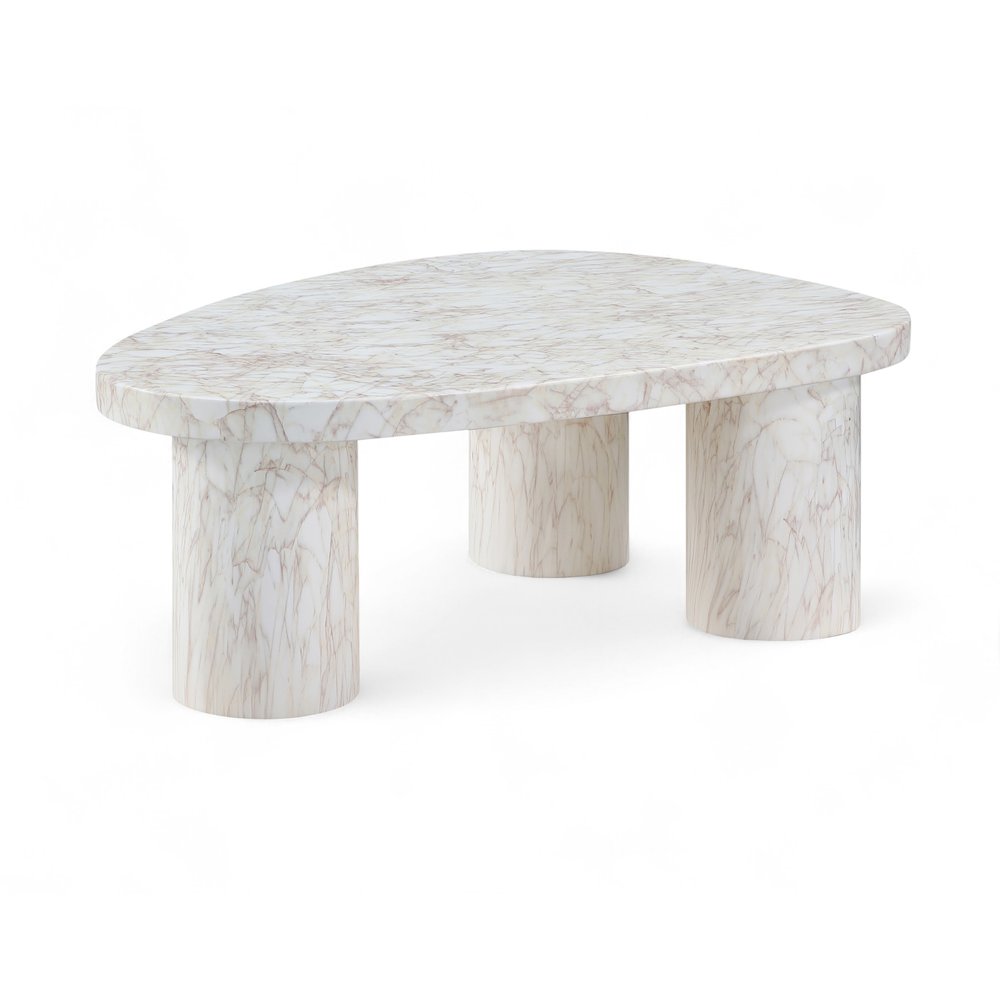 Teramo White Concrete Indoor/Outdoor Coffee Table