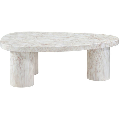 Teramo White Concrete Indoor/Outdoor Coffee Table