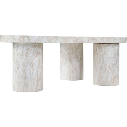 Teramo White Concrete Indoor/Outdoor Coffee Table