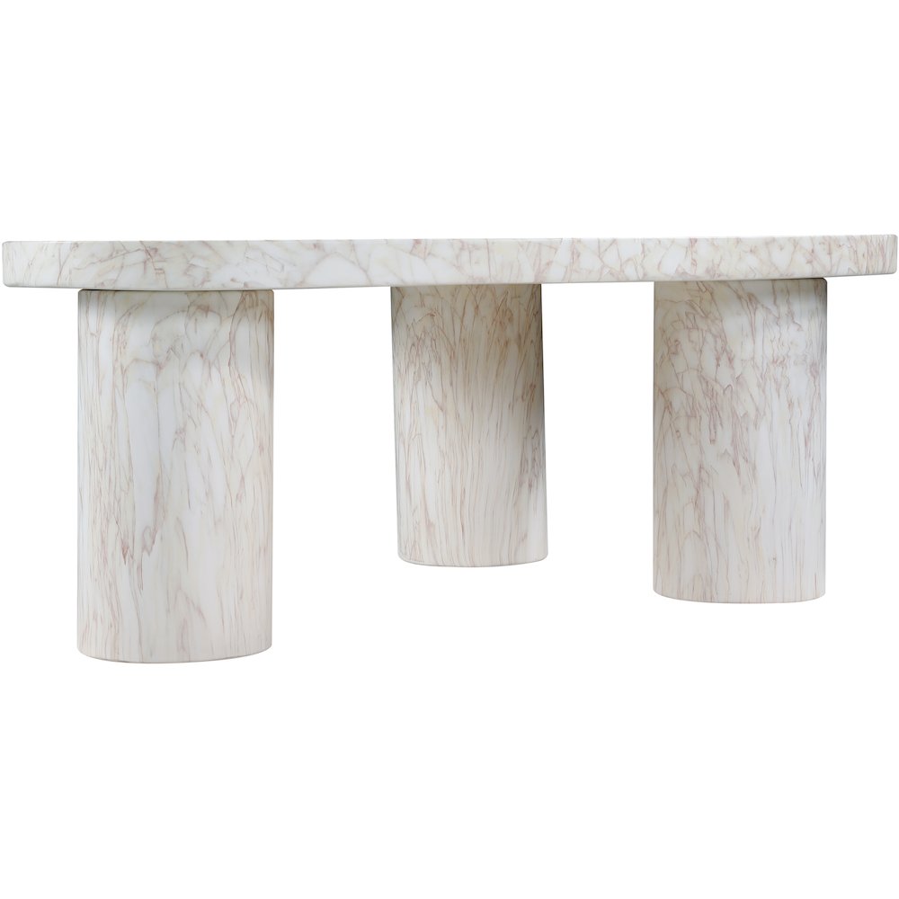 Teramo White Concrete Indoor/Outdoor Coffee Table