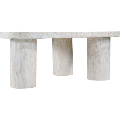 Teramo White Concrete Indoor/Outdoor Coffee Table