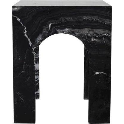Palermo Black Marble End Table