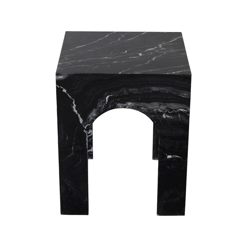 Palermo Black Marble End Table