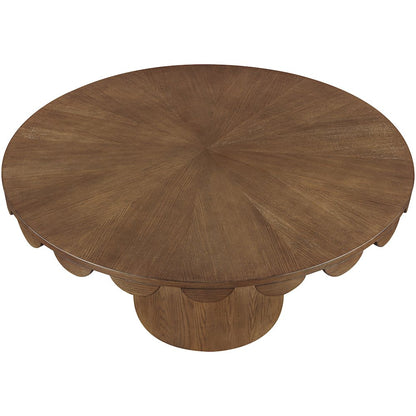 Dahlia 60" Brown Oak Veneer Dining Table