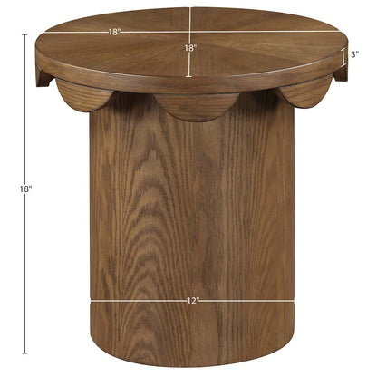 Dahlia Brown Oak Veneer End Table