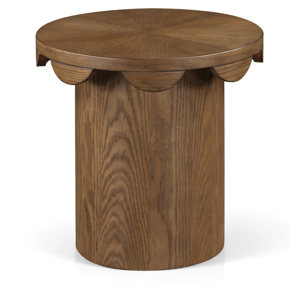 Dahlia Brown Oak Veneer End Table