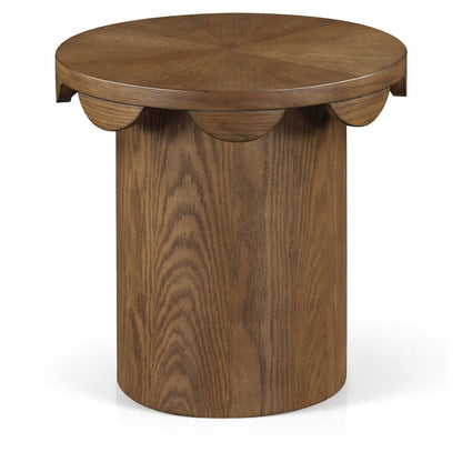 Dahlia Brown Oak Veneer End Table