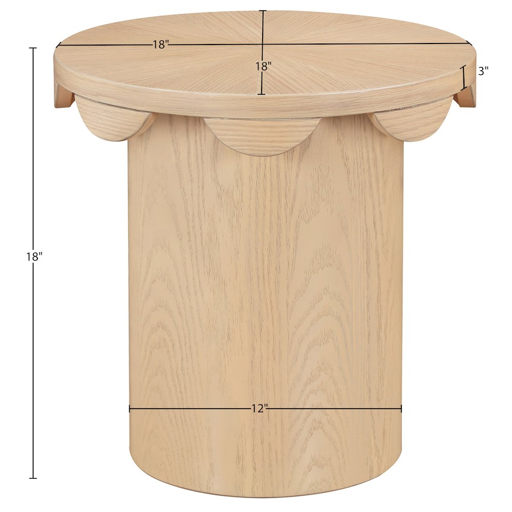 Dahlia Natural Oak Veneer End Table