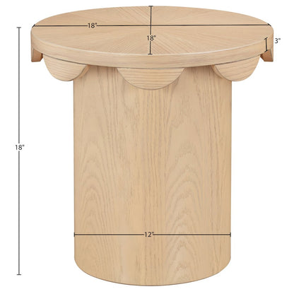 Dahlia Natural Oak Veneer End Table