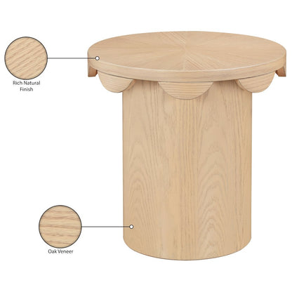 Dahlia Natural Oak Veneer End Table