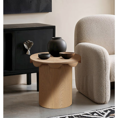 Dahlia Natural Oak Veneer End Table