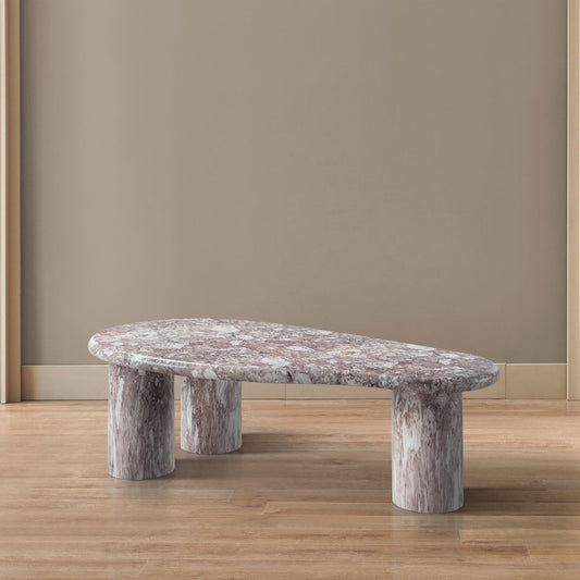 Sassari Brown Marble Finish Concrete Coffee Table