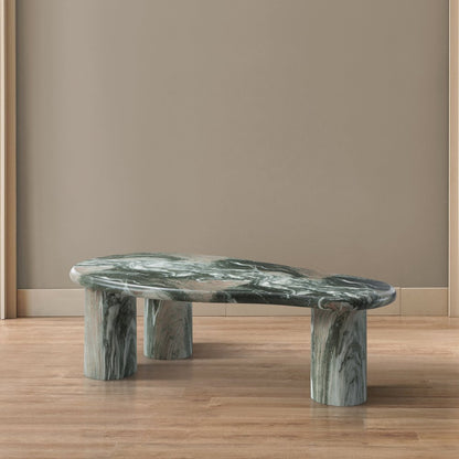 Sassari Green Marble Finish Concrete Coffee Table