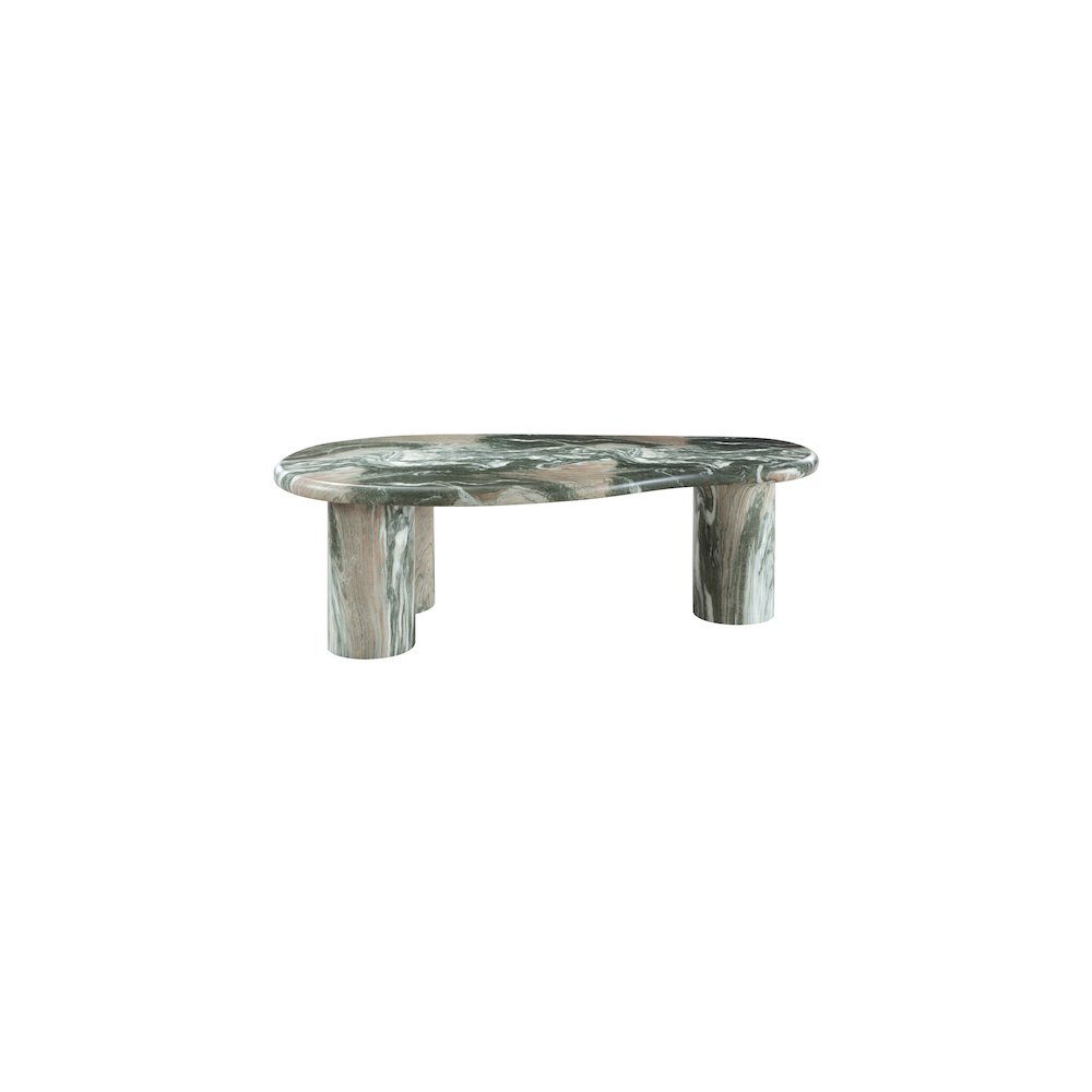 Sassari Green Marble Finish Concrete Coffee Table