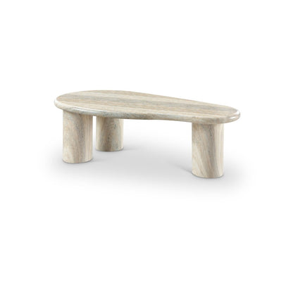 Sassari Travertine Travertine Finish Concrete Coffee Table