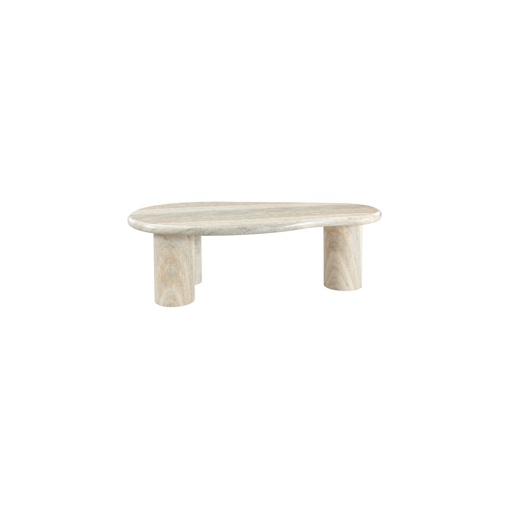 Sassari Travertine Travertine Finish Concrete Coffee Table