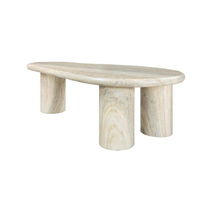 Sassari Travertine Travertine Finish Concrete Coffee Table