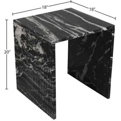 Pienza Black Marble End Table