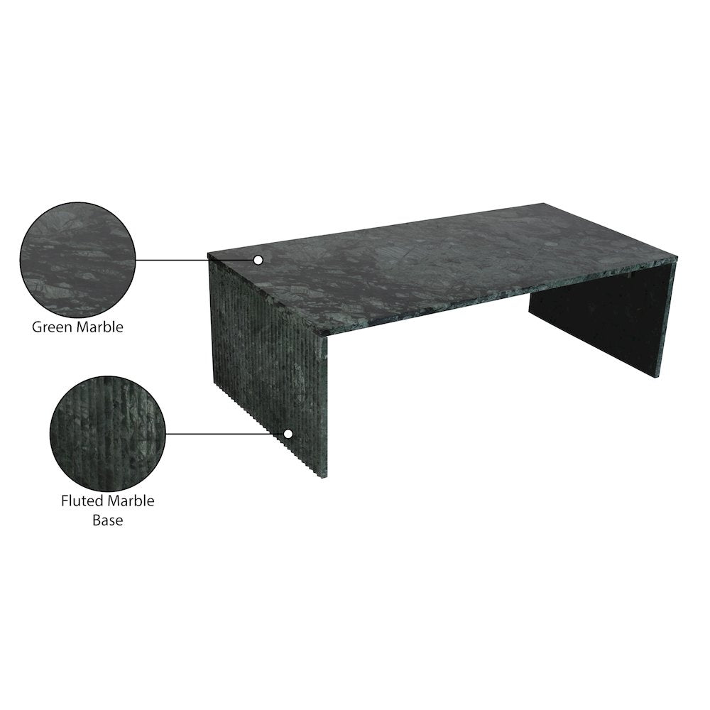 Pienza Green Marble Coffee Table