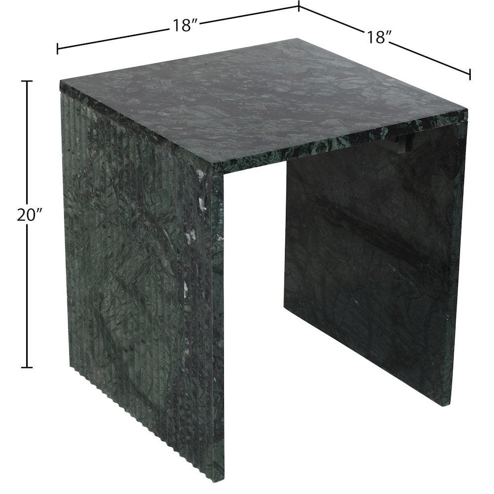 Pienza Green Marble End Table