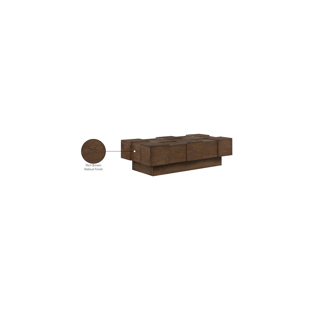 Anzio Brown Oak Veneer Coffee Table