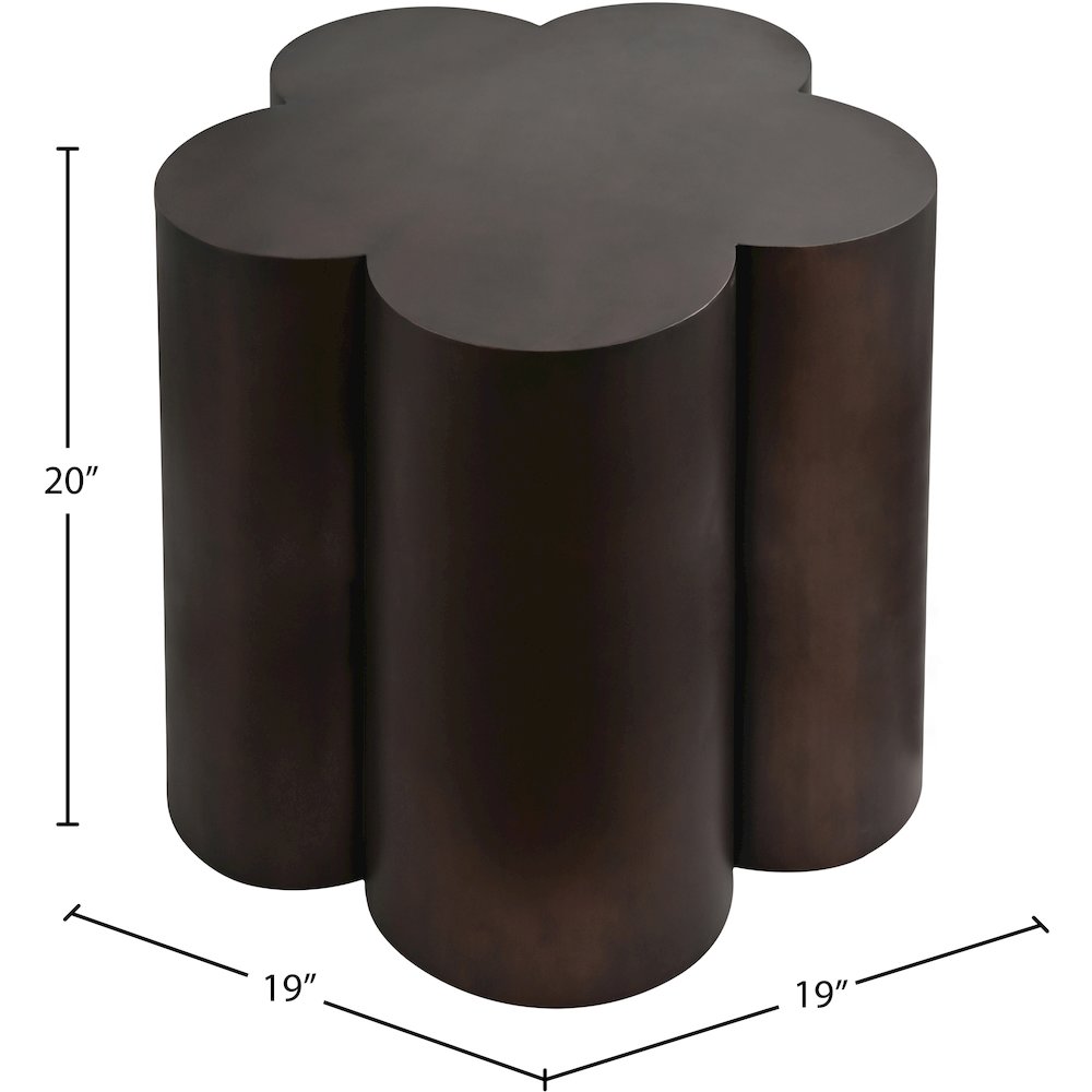 Lucky Brown Iron End Table