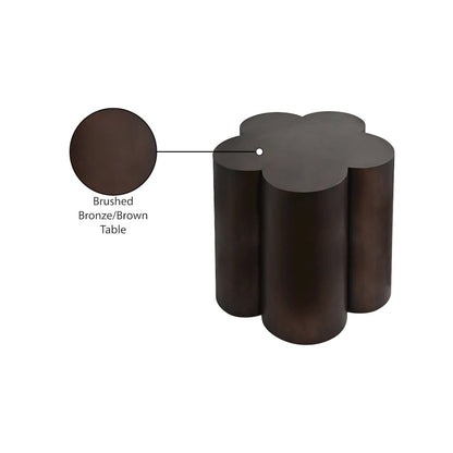Lucky Brown Iron End Table