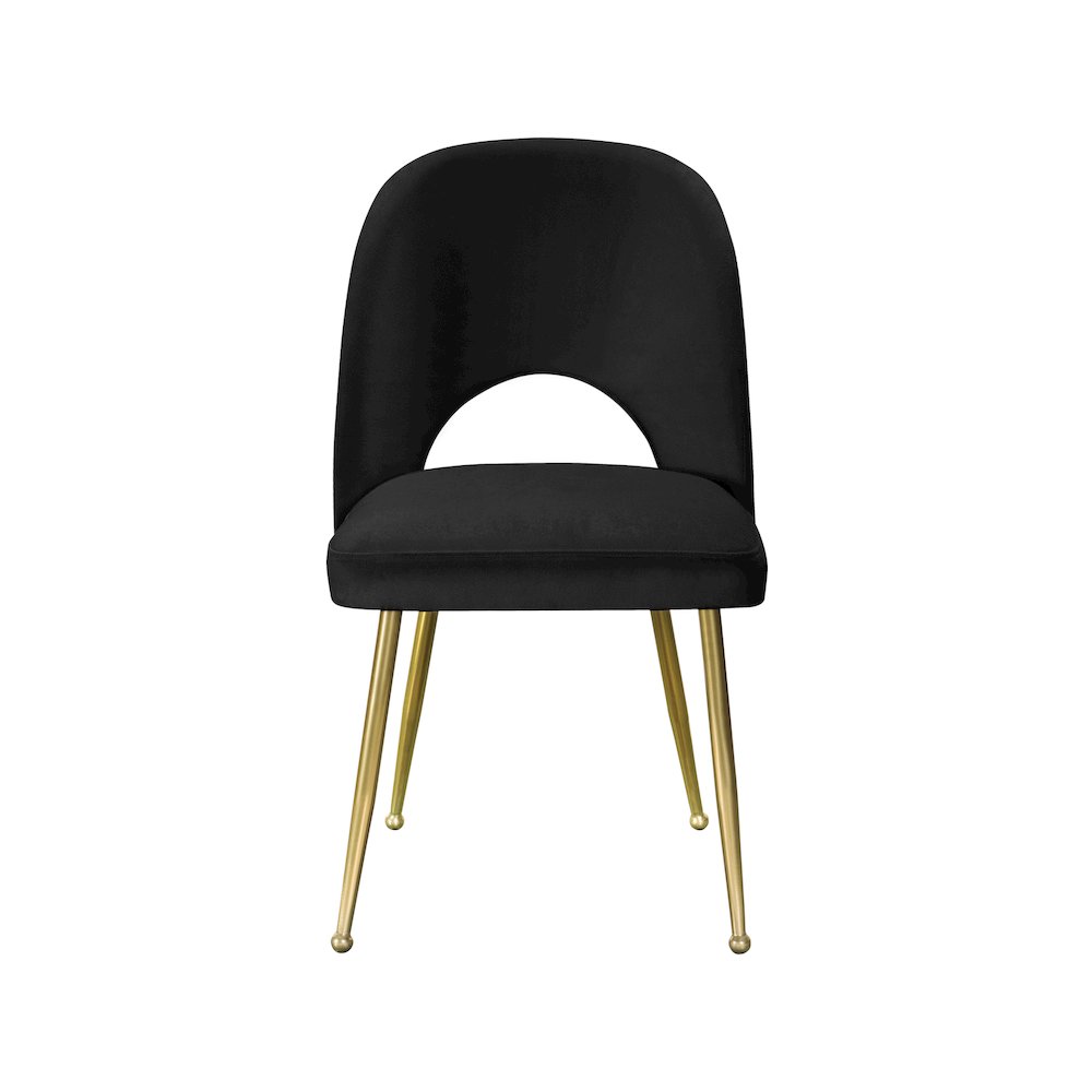 Logan Black Velvet Dining Chair, Set of 2