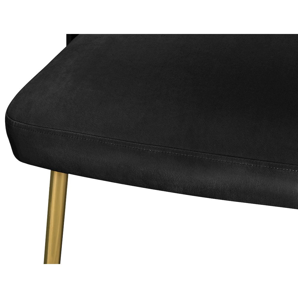 Logan Black Velvet Dining Chair, Set of 2