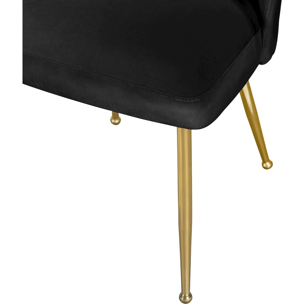 Logan Black Velvet Dining Chair, Set of 2