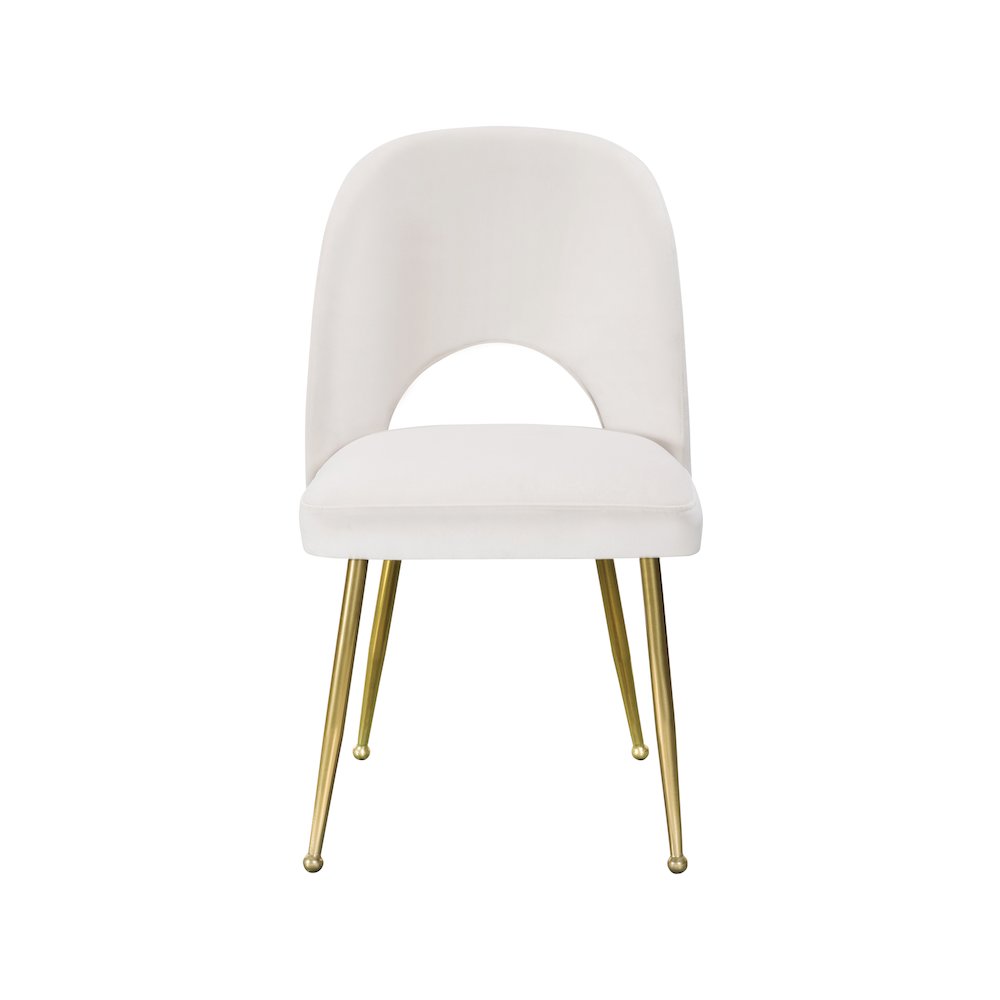 Logan Cream Velvet Dining Chair, Set of 2