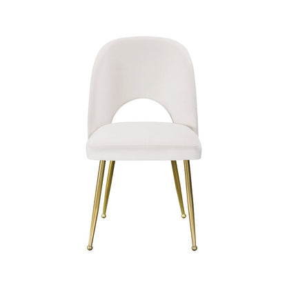 Logan Cream Velvet Dining Chair, Set of 2